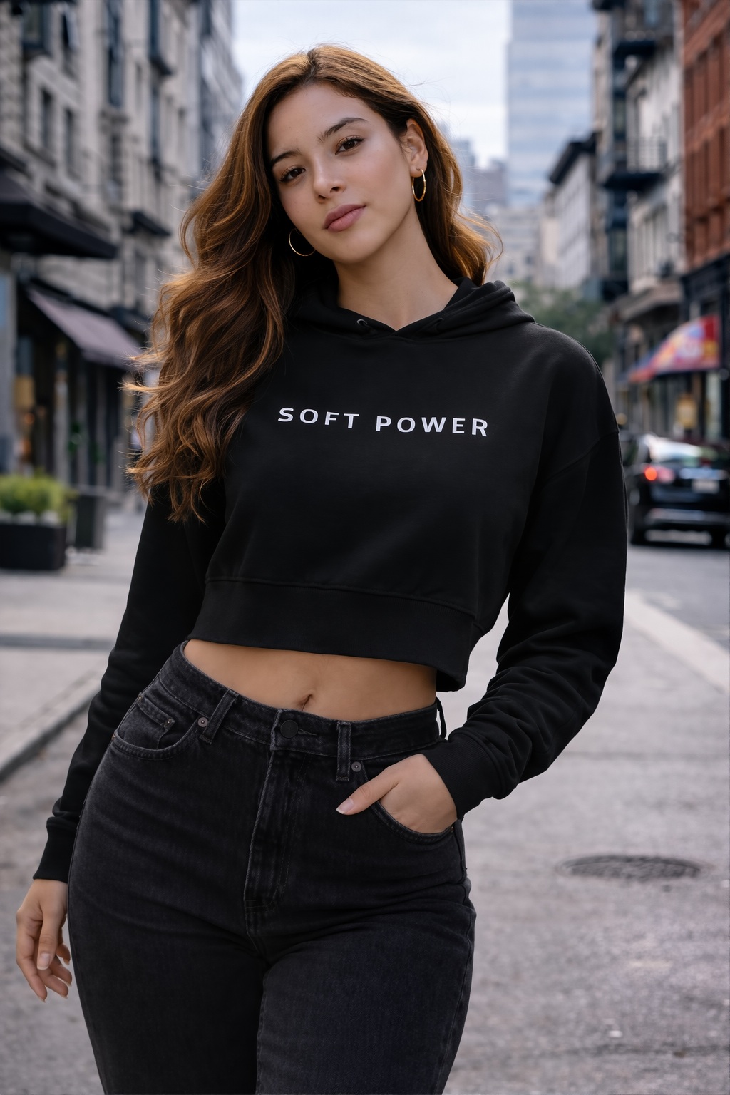 Soft Power Cropped Hoodie