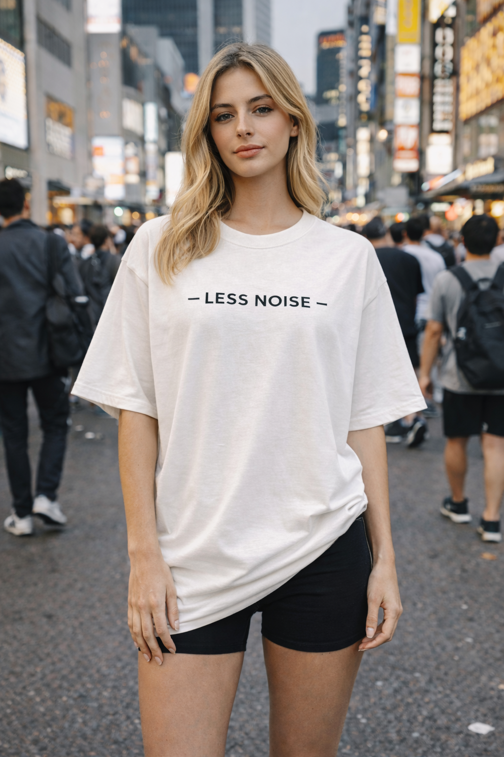Less Noise Light Unisex Oversized T-Shirt