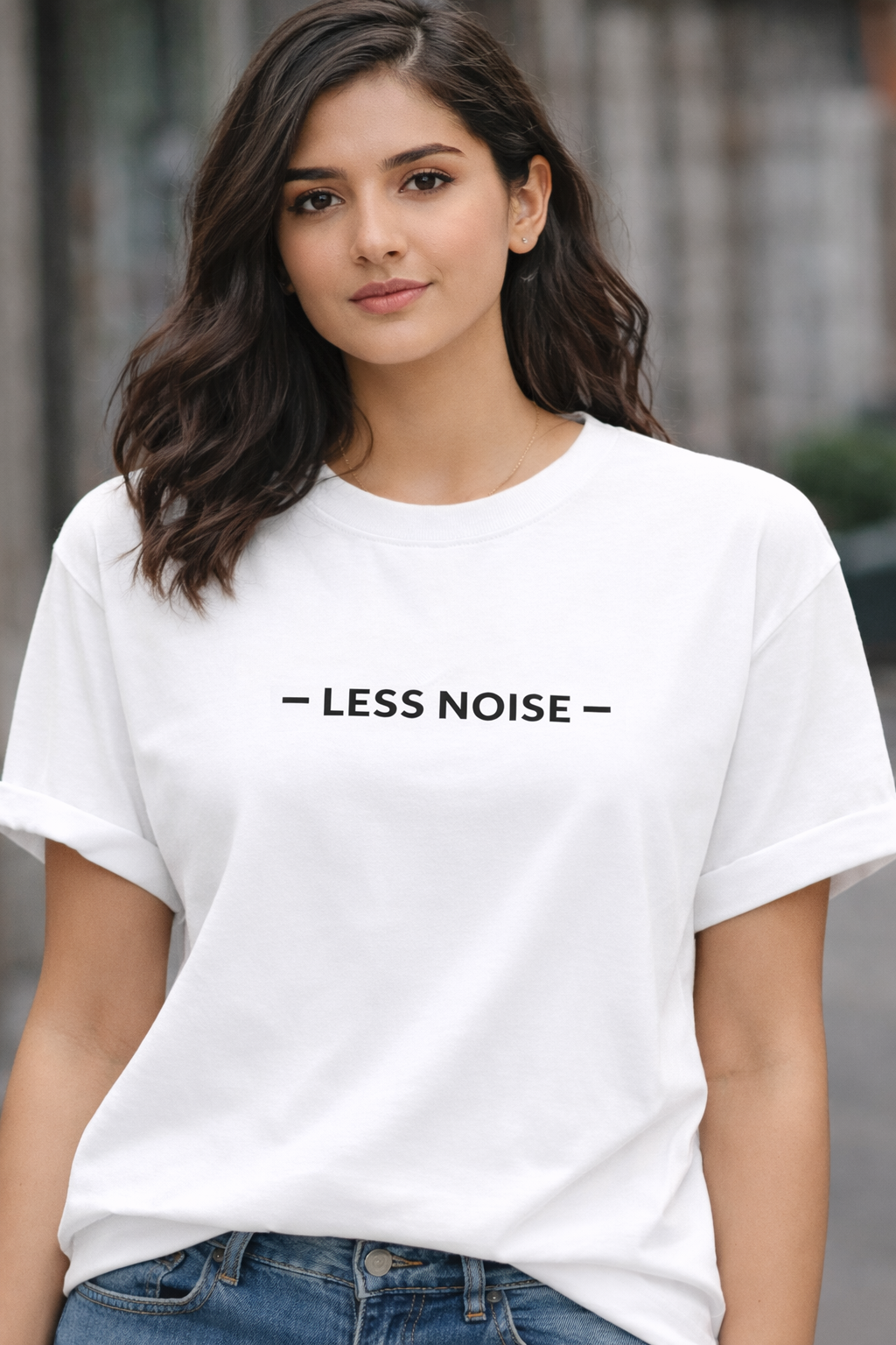Less Noise Light Unisex Oversized T-Shirt