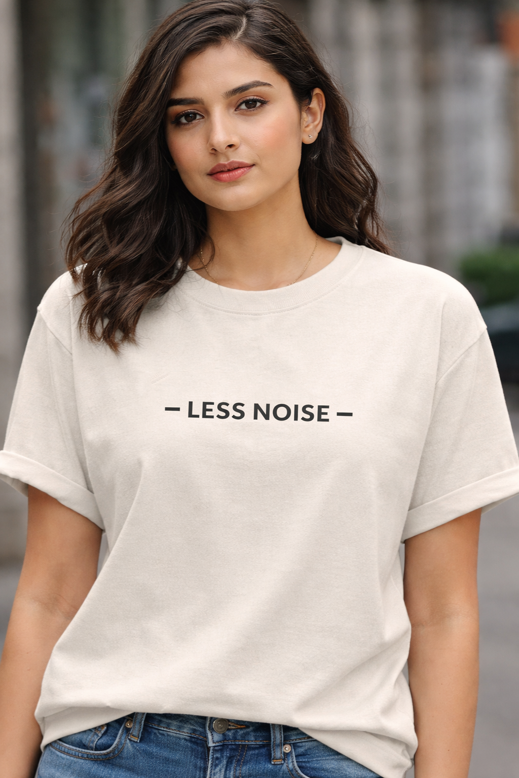 Less Noise Light Unisex Oversized T-Shirt