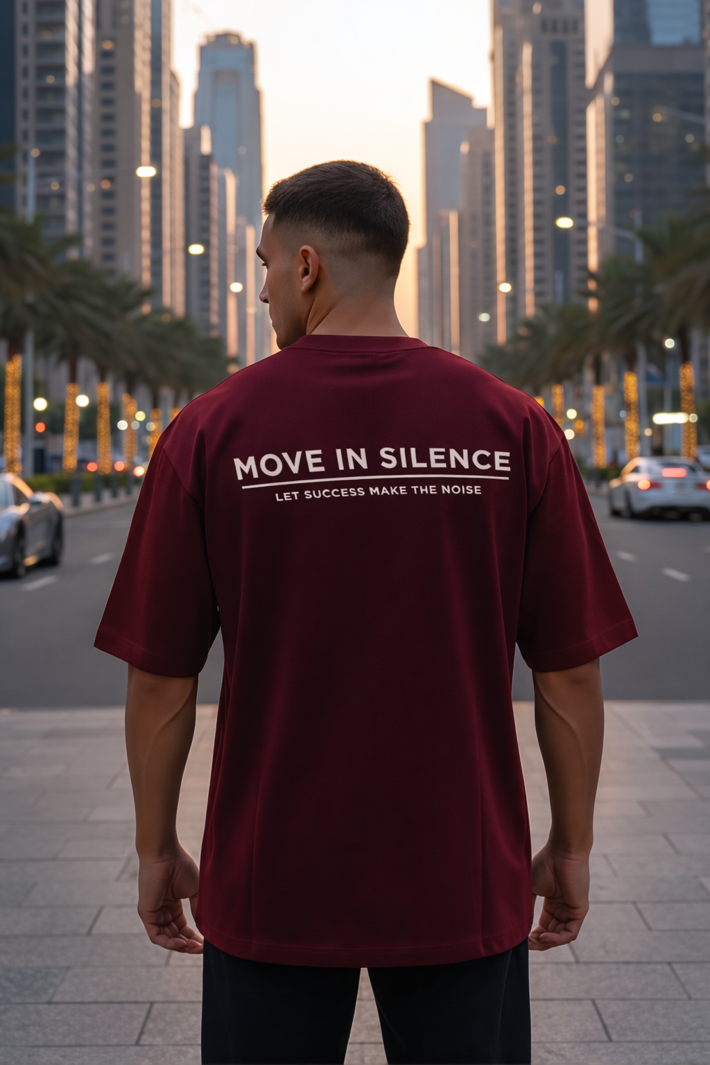 Move In Silence Dark Unisex Oversized Tee