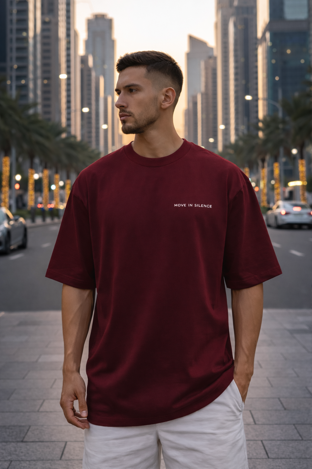 Move In Silence Dark Unisex Oversized Tee