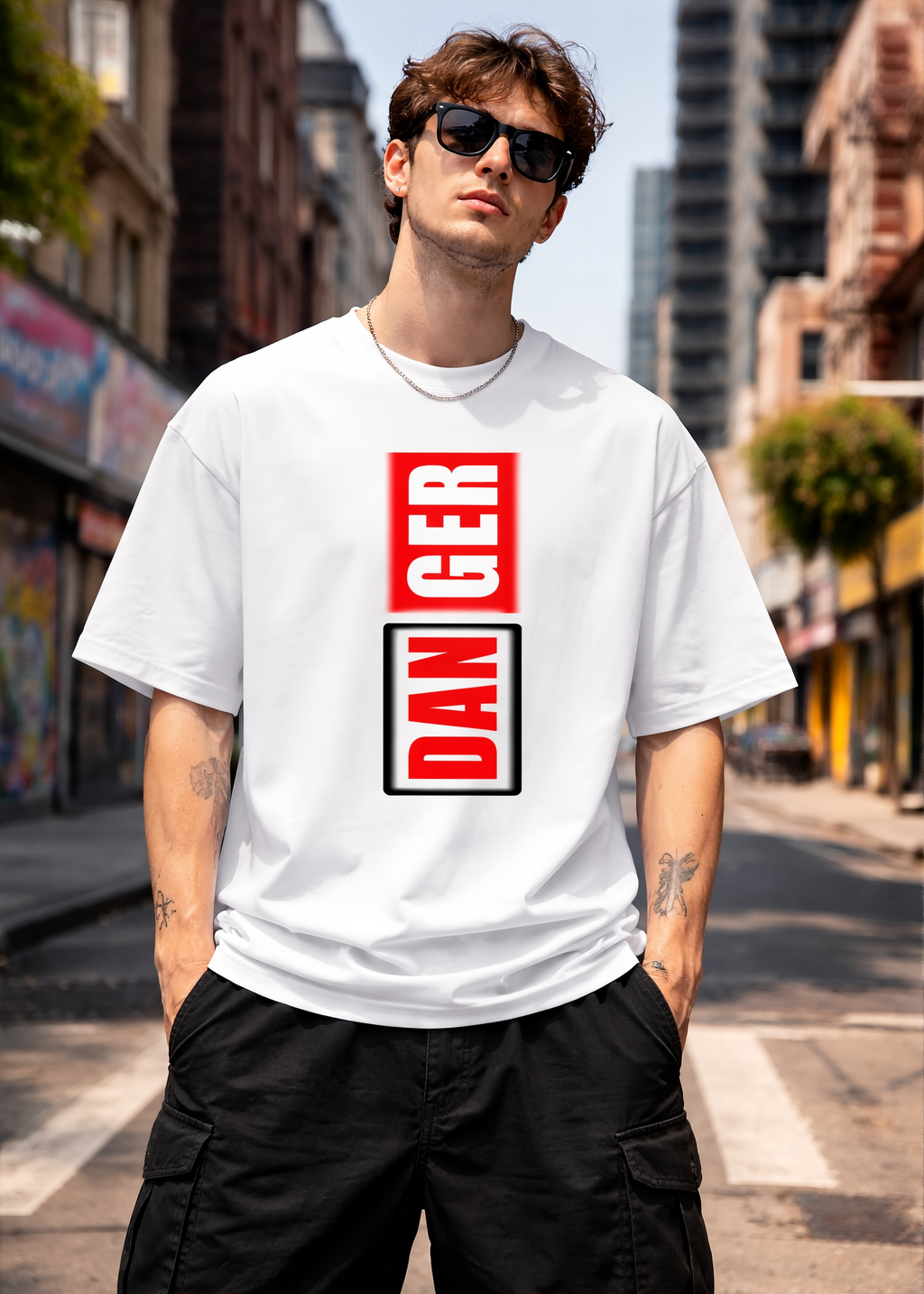 Danger Unisex Oversized Classic T-Shirt