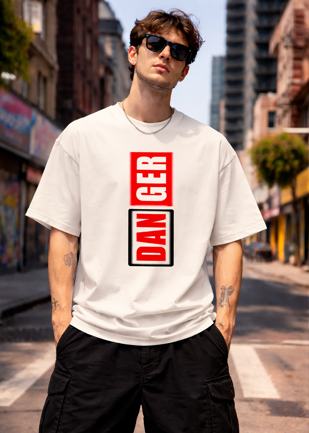 Danger Unisex Oversized Classic T-Shirt