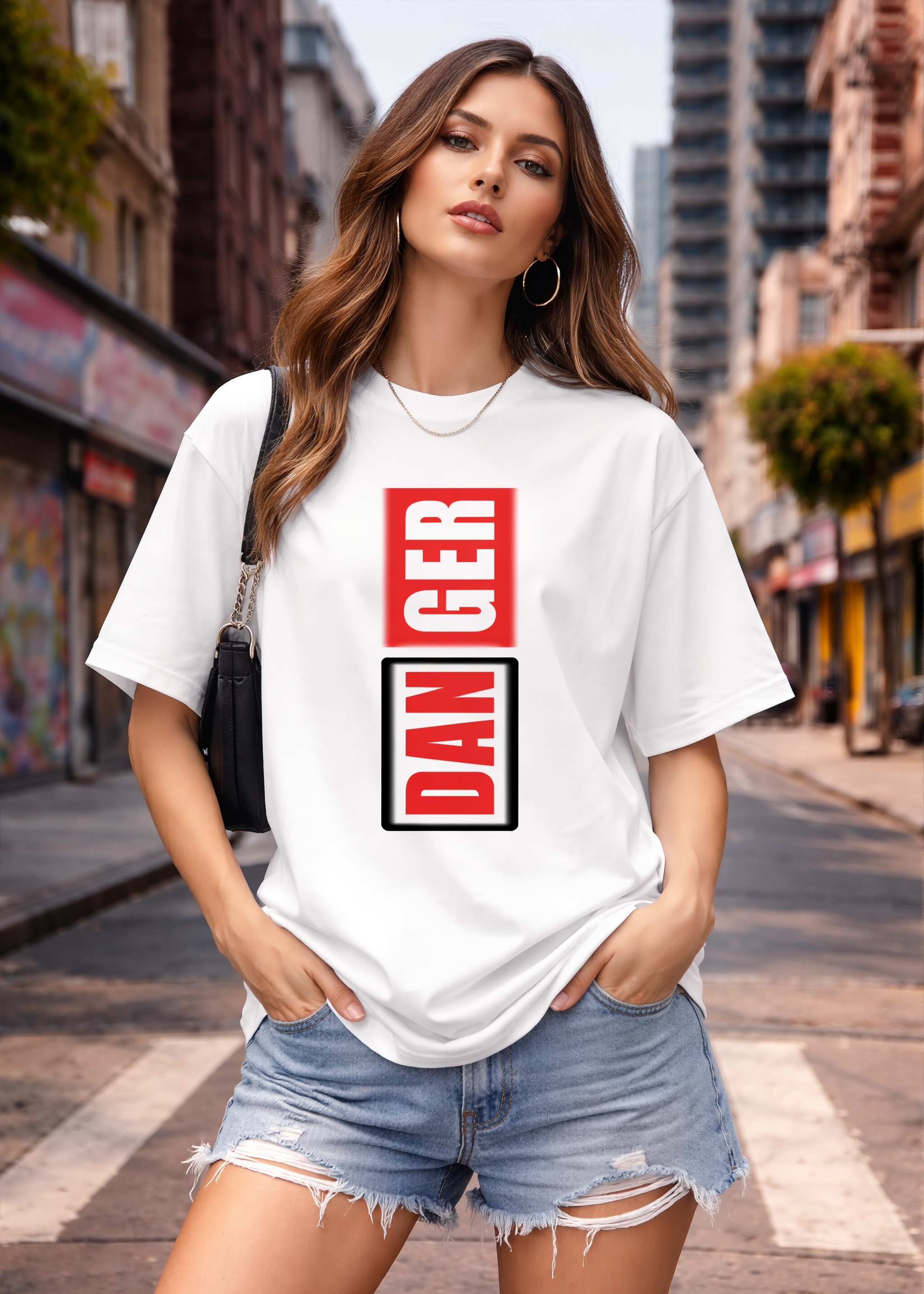Danger Unisex Oversized Classic T-Shirt