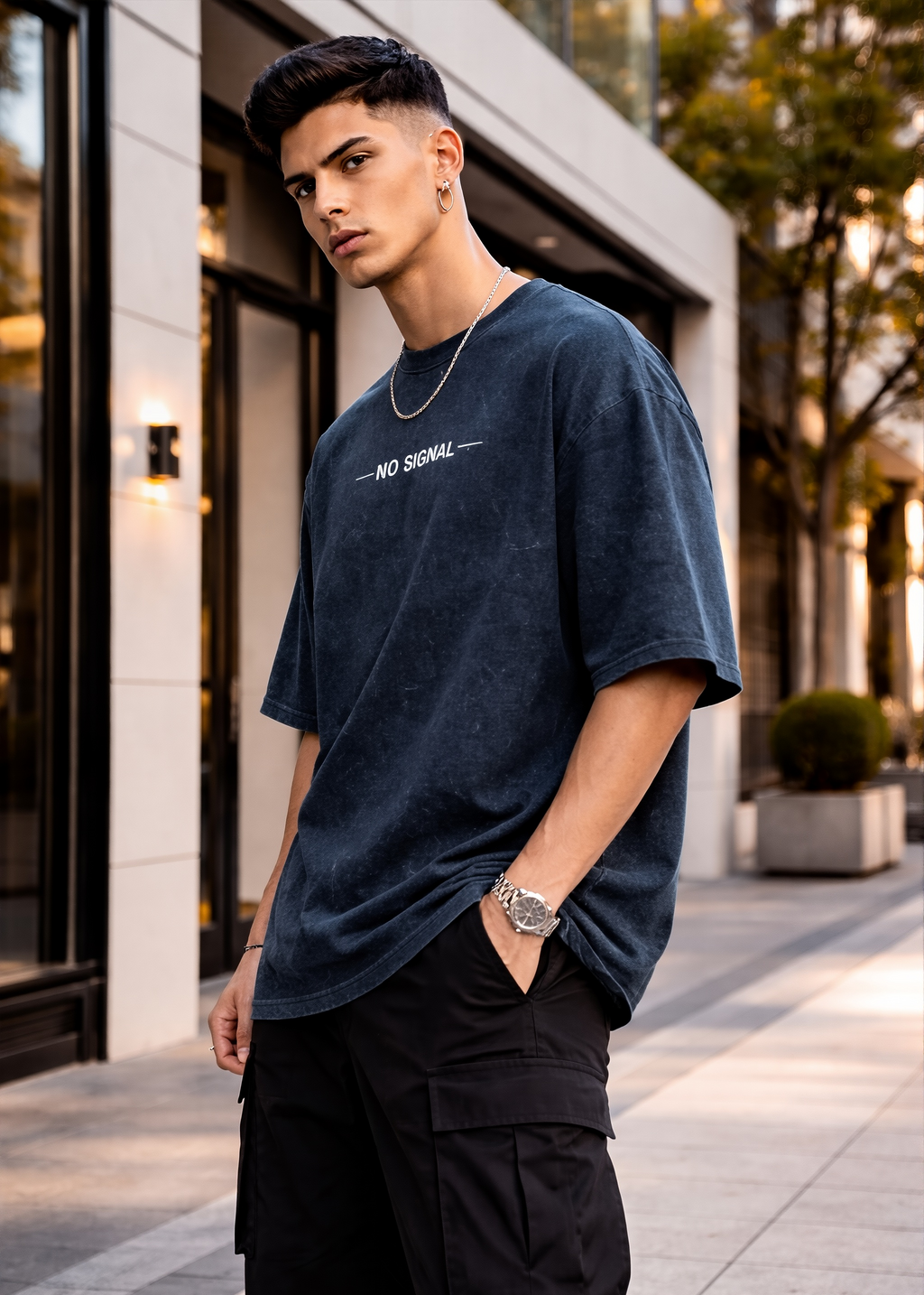 No Signal Unisex Acid Oversized Tee