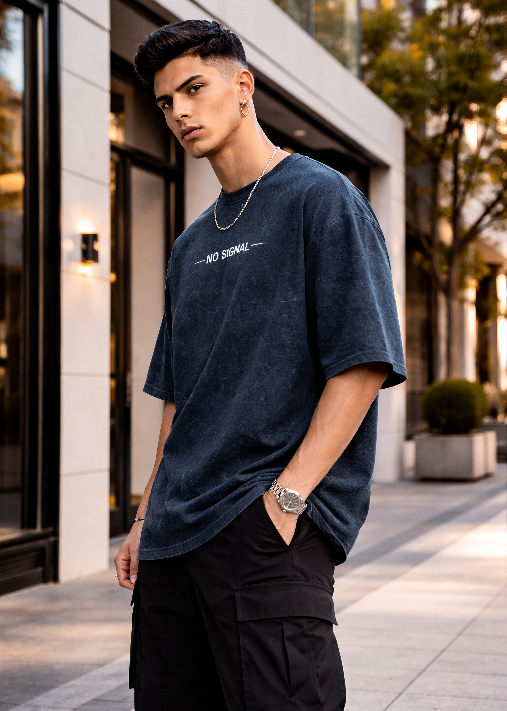 No Signal Unisex Acid Oversized Tee