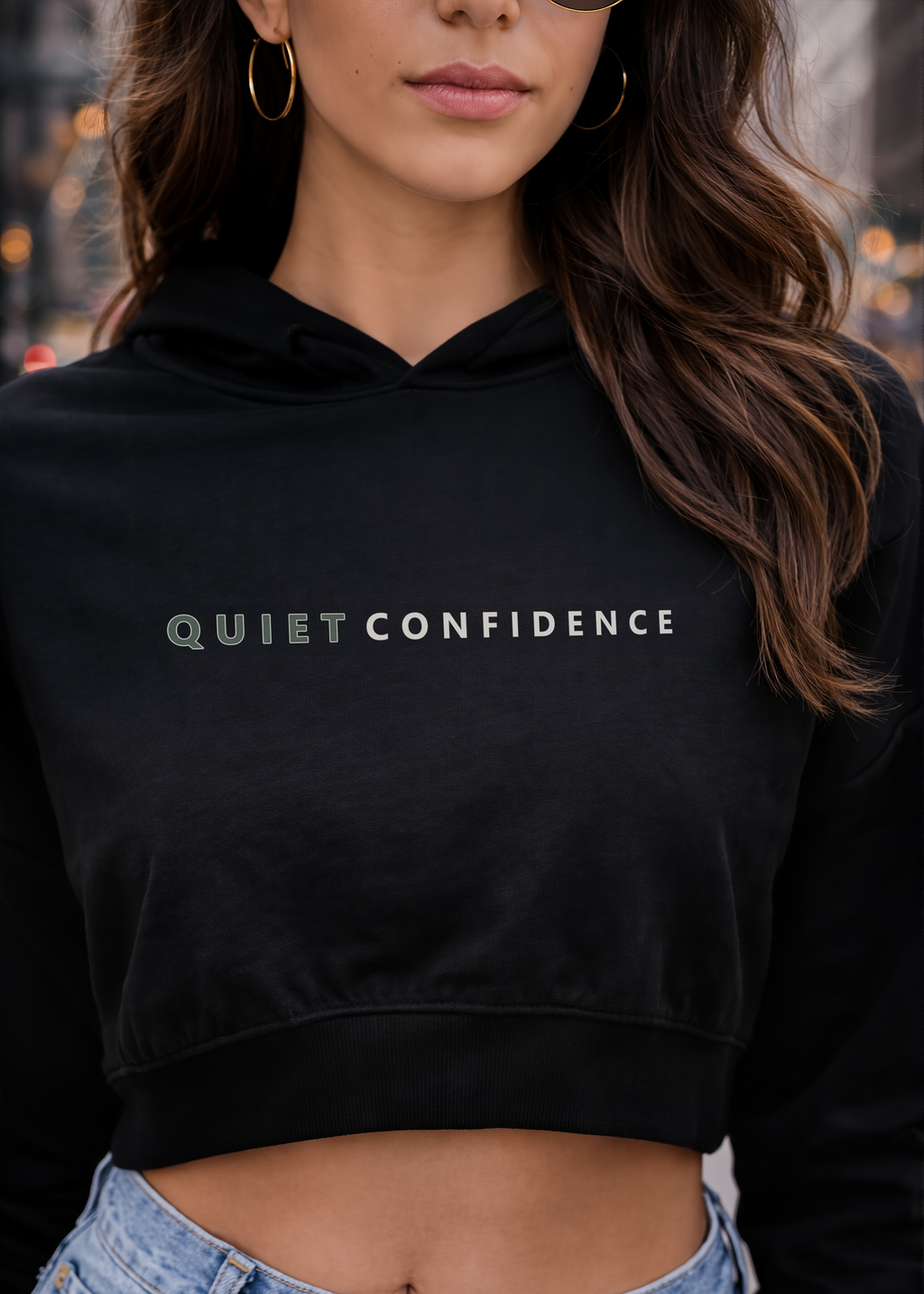 Quiet Confidence Cropped Hoodie