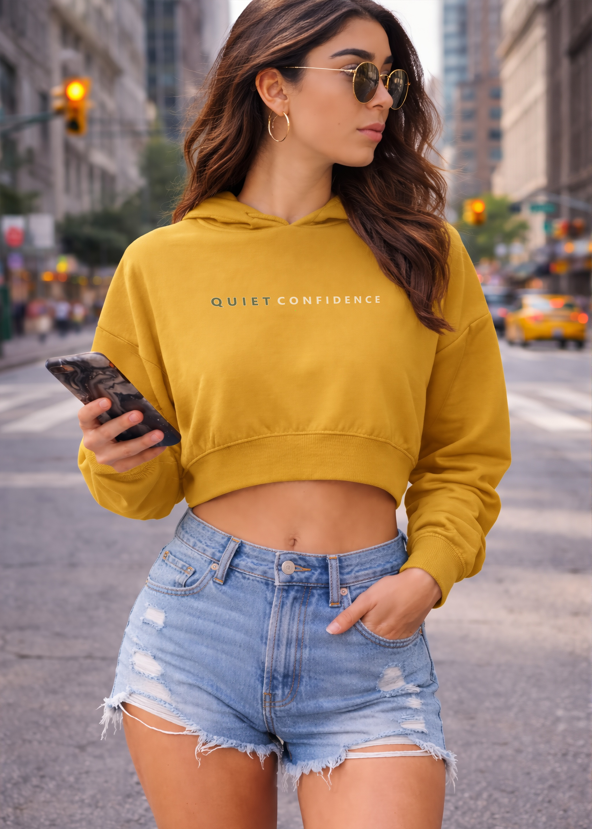 Quiet Confidence Cropped Hoodie
