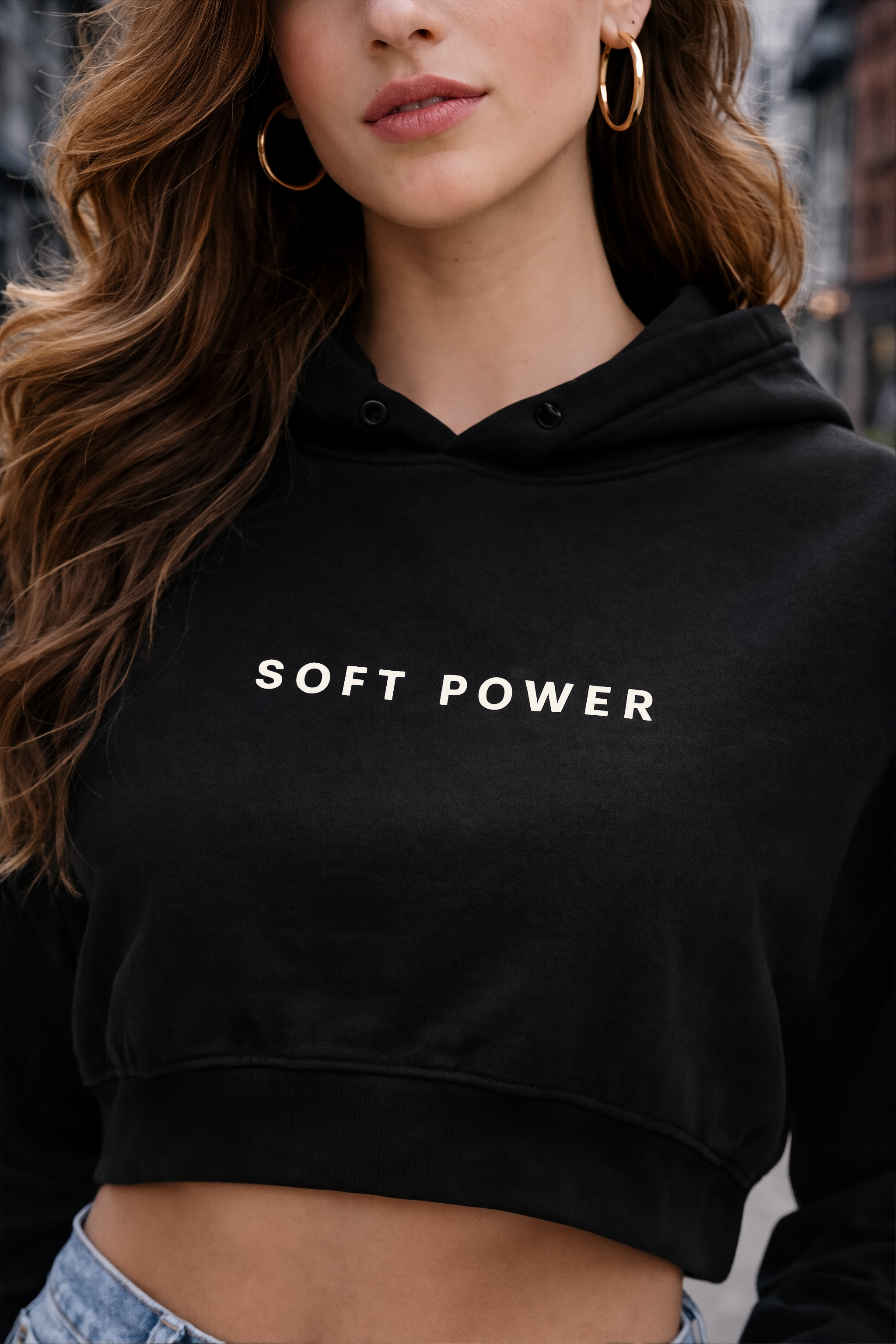 Soft Power Cropped Hoodie