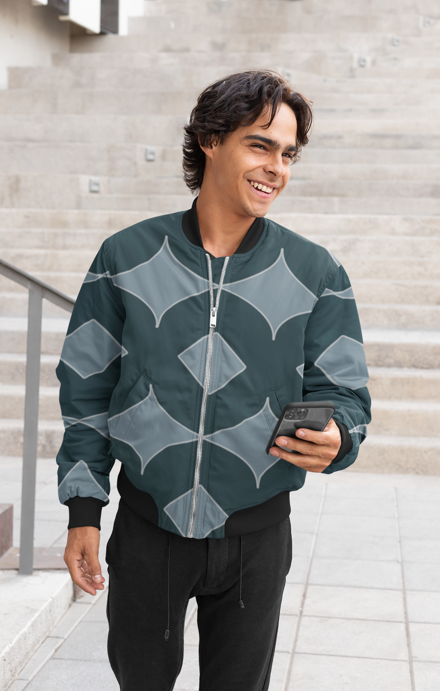 Unisex AOP Bomber Jacket Pattern DS03