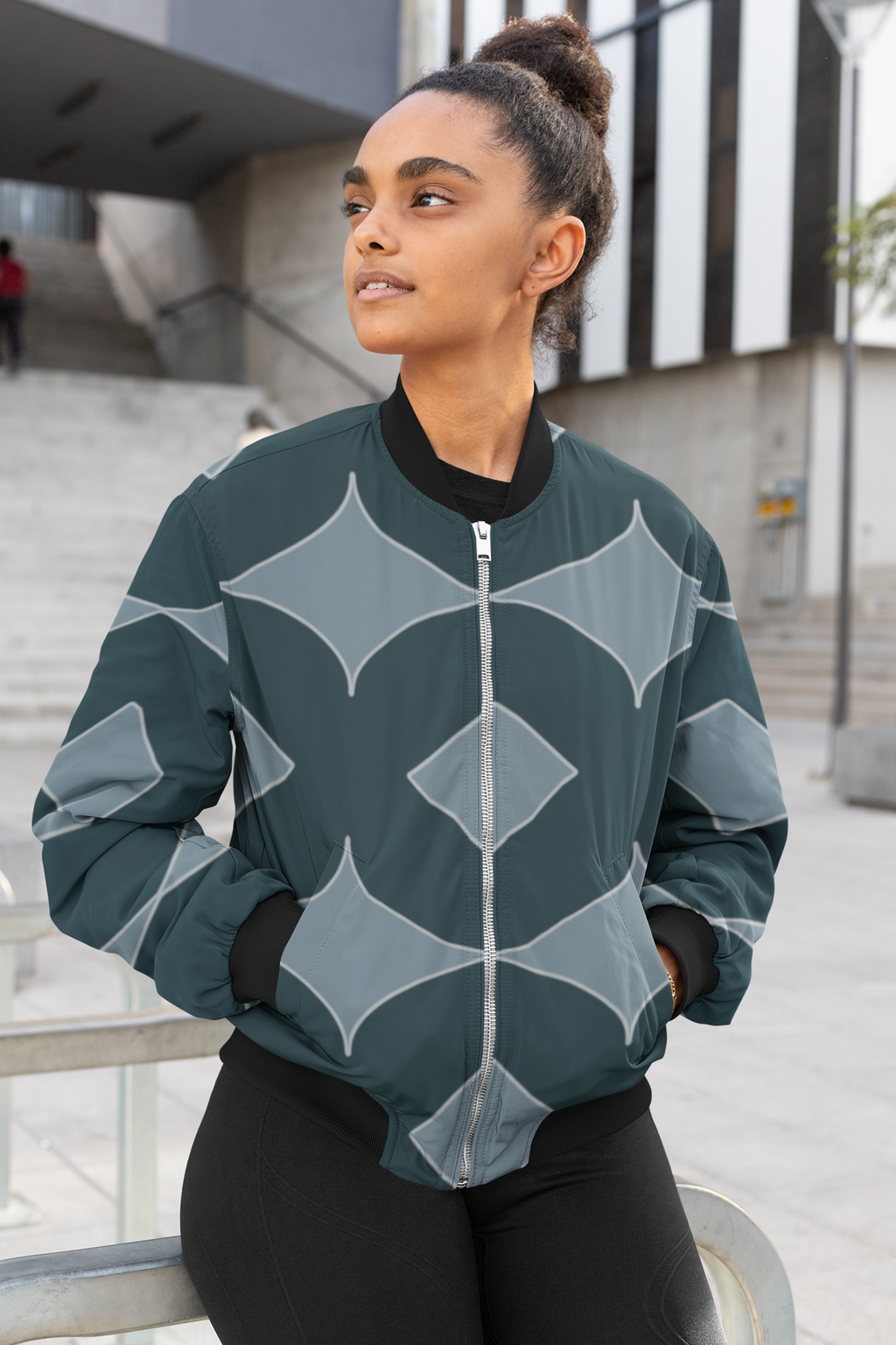 Unisex AOP Bomber Jacket Pattern DS03