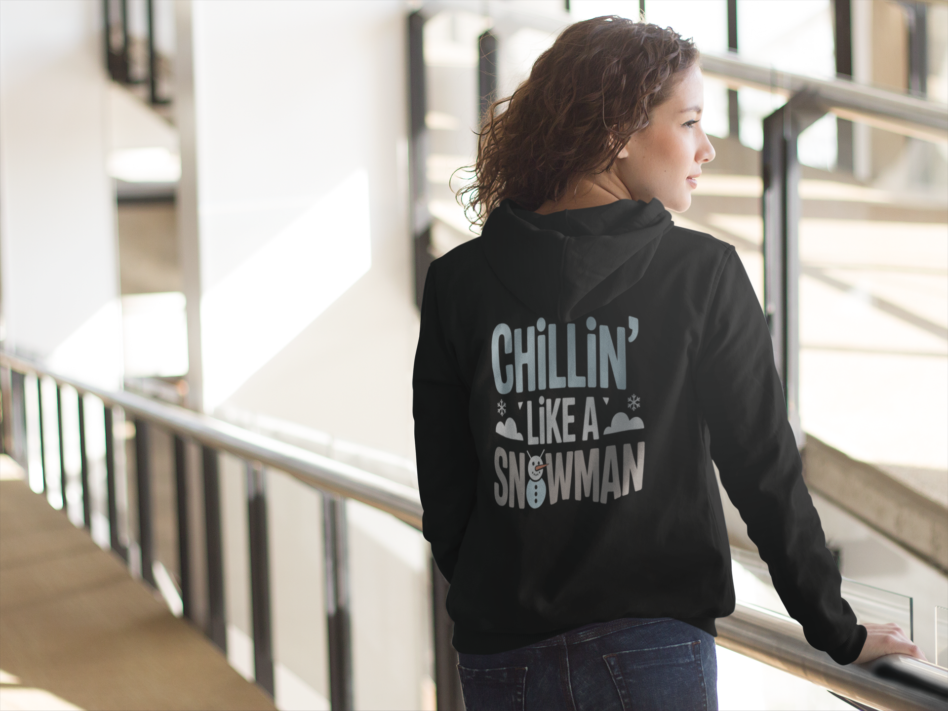 Chilling Like A Snowman Unisex Zip Hoodie